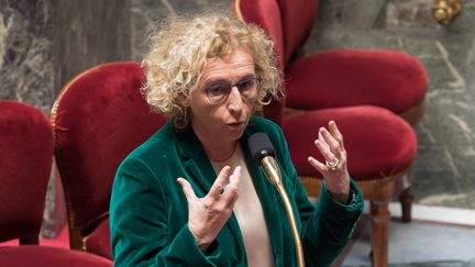 La ministre du Travail, Muriel Pénicaud, le 24 mars 2020. (JACQUES WITT / POOL)