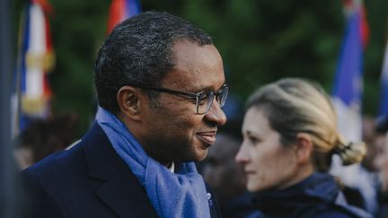 Le ministre de l'Education Pap Ndiaye, le 11 novembre 2022, à Rethondes (Oise).&nbsp; (VIRGINIE HAFFNER / HANS LUCAS / AFP)