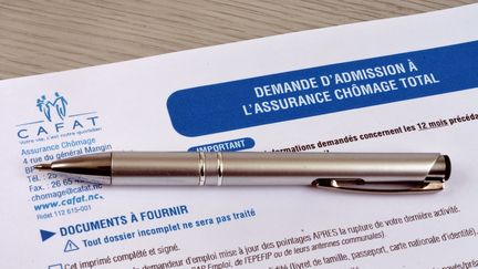 Un formulaire d'admission à l'assurance chômage. (RICHARD VILLALON / MAXPPP)