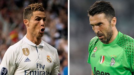 Cristiano Ronaldo (Real Madrid) face à Gianluigi Buffon (Juventus Turin)