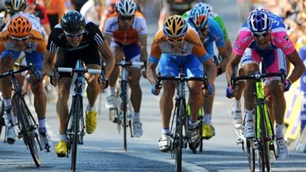 Arrivée au sprint sur le Tour de France 2010