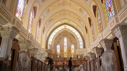 de l’Eglise copte orthodoxe d'Egypte. Elle a été construite sous le primat du Pape copte Cyrille VI d’Alexandrie.
 (Ahmed Abdelfattah / DPA / AFP)