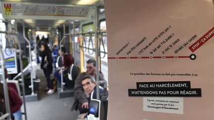 Une campagne contre le harcèlement&nbsp;dans les transports en commun avait eu lieu en novembre 2015 à Saint-Etienne (Loire). (MAXPPP)