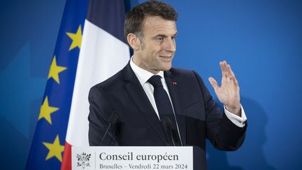 Emmanuel Macron doit prononcer un discours sur l'Europe jeudi 25 avril à la Sorbonne. (NICOLAS ECONOMOU / NURPHOTO)