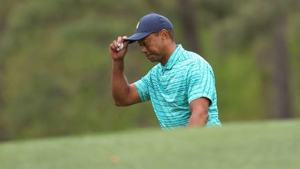 Tiger Woods&nbsp;moins en verve pendant son 2e tour du Masters d'Augusta 2022. (JAMIE SQUIRE / GETTY IMAGES NORTH AMERICA)