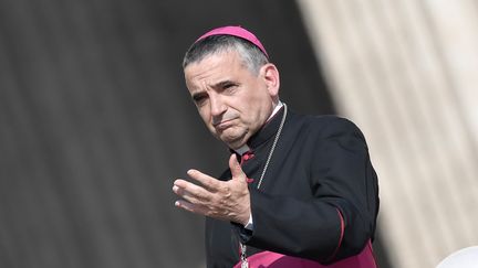 Monseigneur Dominique Lebrun, l’archevêque de Rouen, le 14 septembre 2016 au Vatican (TIZIANA FABI / AFP)