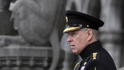 Le prince Andrew lors de la commémoration de la libération de Bruges, en Belgique, le 24 septembre 2021. (JOHN THYS / AFP)