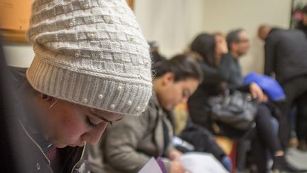 &nbsp; (Accueil spécifique de 20 étudiants refugies pour un cursus d’initiation au français à l’Université Paris Ouest Nanterre la Défense le 28 janvier 2016  © Maxppp)