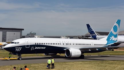 Un Boeing 737 Max, le 21 juin 2017 au Bourget (Seine-Saint-Denis). (MUSTAFA YALCIN / ANADOLU AGENCY / AFP)