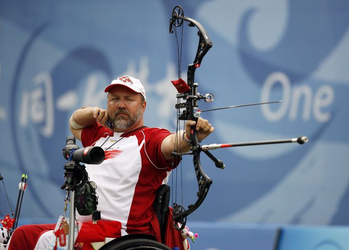 L'archer suisse Philippe Horner aux Jeux paralympiques de P&eacute;kin, le 13 septembre 2008. (AFP)