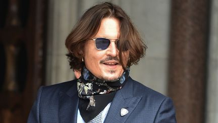 L'acteur, réalisateur et producteur américain Johnny Depp à son arrivée à la Haute cour de justice de Londres le 24 juillet 2020. (SOPA IMAGES / SIPA / JAMES WARREN)