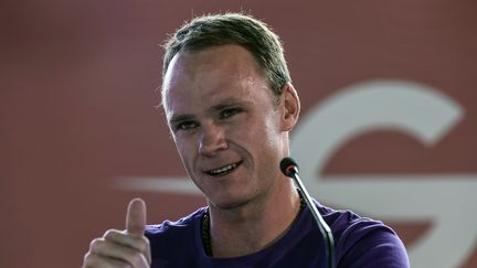 Christopher Froome&nbsp;à&nbsp;Guatape lors du Tour de Colombie,&nbsp; le 3 novembre 2018.&nbsp; (JOAQUIN SARMIENTO / AFP)