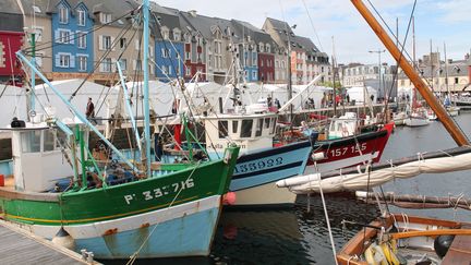 Des bateaux de pêche amarrés au port de Paimpol (Côtes-d'Armor). Photo d'illustration. (AURÉLIE LAGAIN / RADIO FRANCE)