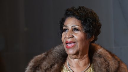 La chanteuse américaine Aretha Franklin au Kennedy Center Honors à Washington (Etats-Unis), le 6 décembre 2015. (MOLLY RILEY / AFP)