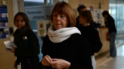 Gisèle Pelicot, au tribunal judiciaire d'Avignon (Vaucluse), le 18 novembre 2024. (CHRISTOPHE SIMON / AFP)