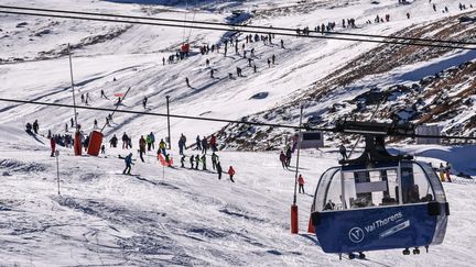 La station de ski de Val-Thorens (Savoie), le 20 novembre 2021. (PHILIPPE DESMAZES / AFP)