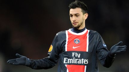 L'attaquant argentin du PSG Javier Pastore lors du match de Ligue Europe contre Bilbao le 14 d&eacute;cembre 2011. (FRANCK FIFE / AFP)