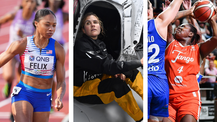 Allyson Felix, Clarisse Crémer et Isabelle Yacoubou sont devenues mères pendant leur carrière, non sans rencontrer certains obstacles. (MAXPPP)