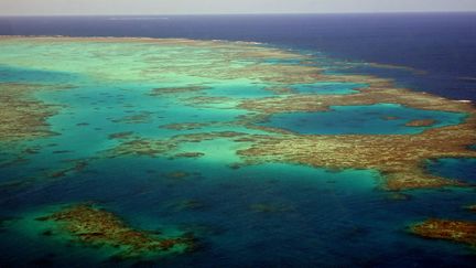 La Grande Barrière de Corail, au large de l'Etat du Queensland (Australie), en avril 2018.&nbsp; (STRINGER / IMAGINECHINA / AFP)