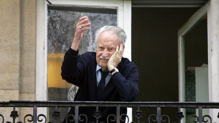 L'homme de lettres Maurice Nadeau, &agrave; Paris, en mai 2006. (JOEL SAGET / AFP)