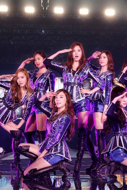 Le groupe de K-pop Girls' Generation lors de sa tournée en 2014. (DR)