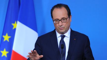 Fran&ccedil;ois Hollande s'exprime &agrave; l'issue d'un sommet europ&eacute;en &agrave; Bruxelles (Belgique), le 31 ao&ucirc;t 2014. (DURSUN AYDEMIR / ANADOLU AGENCY / AFP)