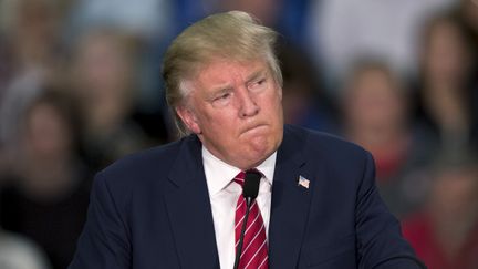 Le candidat &agrave; la primaire r&eacute;publicaine Donald Trump lors d'un meeting &agrave; Sioux City (Iowa, Etats-Unis), le 27 octobre 2015. (SCOTT MORGAN / REUTERS)