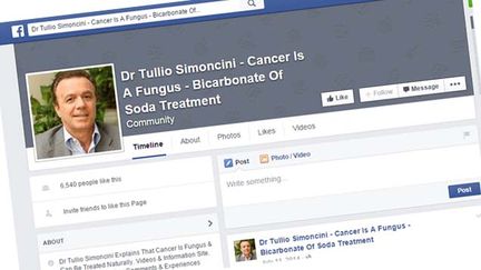 &nbsp; (La page Facebook du traitement du docteur Tullio Simoncini © Capture d'écran)