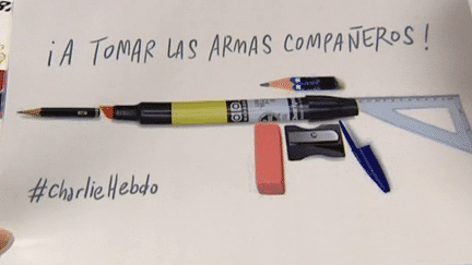 Des dessins venus du monde entier pour rendre hommage aux dessinateurs de Charlie Hebdo
 (France 3 Culturebox)