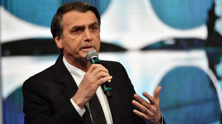 Le leader leader de l'extrême droite brésilienne,&nbsp;Jair Bolsonaro. (NELSON ALMEIDA / AFP)