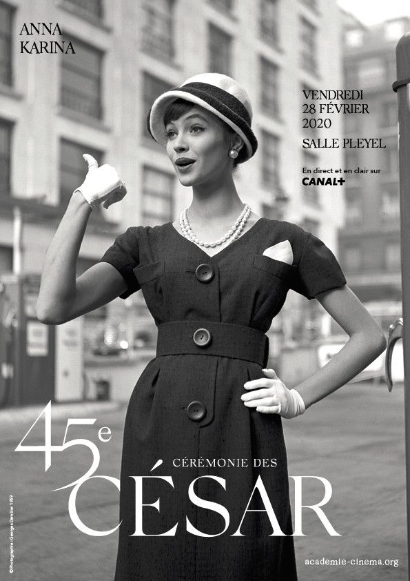 L'affiche de la 45e cérémonie des César, avec Anna Karina (28 février 2020). (DR)