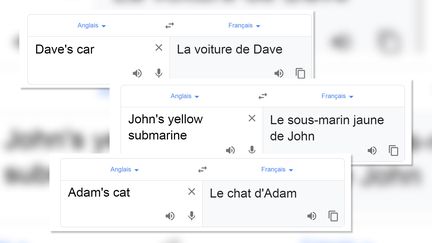 Plusieurs traductions français-anglais. (CAPTURE D'ECRAN GOOGLE / STEPHANIE BERLU / RADIO FRANCE)