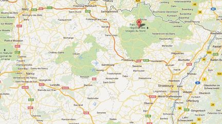 Capture d'&eacute;cran Google Maps indiquant Lemberg, en Moselle. (FTVI)