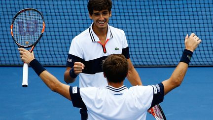 Pierre-Hugues Herbert et Nicolas Mahut à l'US Open. (AL BELLO / GETTY IMAGES NORTH AMERICA)