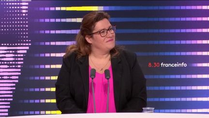 Sonia Backès,&nbsp;secrétaire d'Etat en charge de la Citoyenneté, sur franceinfo&nbsp;samedi 1er octobre 2022. (FRANCEINFO / RADIOFRANCE)