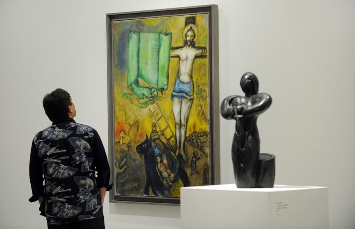 "The Yellow Cricifixion " Marc Chagall
 (FRED TANNEAU / AFP)