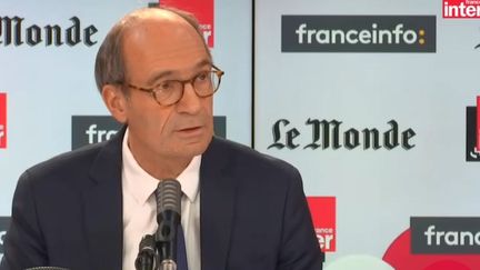 Le député (LR) de l'Oise Eric Woerth dans l'émission Questions politiques sur France Inter, dimanche 15 novembre 2020. (FRANCE INTER)