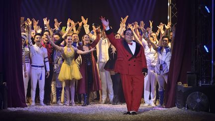 Les artistes du Festival international du cirque de Massy lors de la finale de l'édition 2019. (SADAKA EDMOND/SIPA)