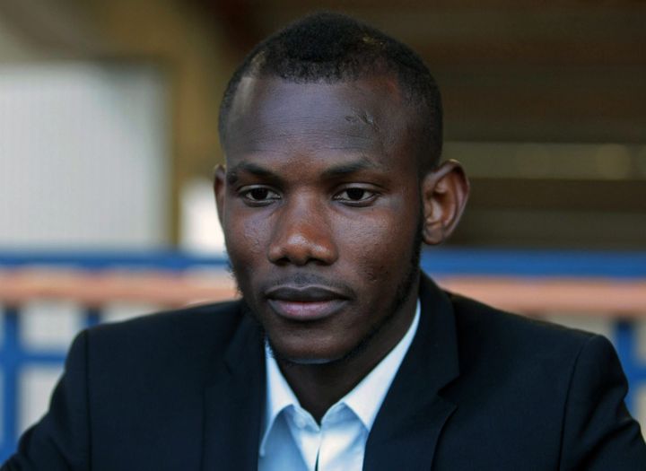 Lassana Bathily est invit&eacute; au congr&egrave;s de la Ligue des droits de l'homme, le 20 mai 2015 au Mans (Sarthe). (MAXPPP)