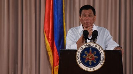 Le président philippin Rodrigo Duterte, le 26 septembre 2016, à Manille (Philippines). (GEORGE CALVELO / ANADOLU AGENCY / AFP)