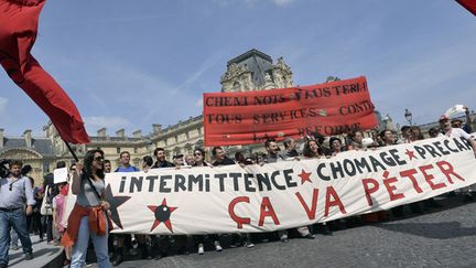 Manifestation des intermittents le 16 juin à Paris près du ministère de la Culture.
 (Miguel Medina / AFP)