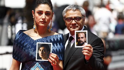 L'actrice iranienne Golshifteh Farahani et le réalisateur Mohammad Rasoulof sur le tapis rouge du festival de Cannes, le 24 mai.