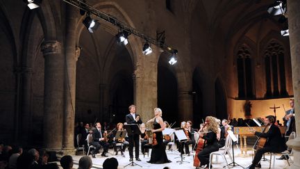 L'Abbatiale d'Ambronay est un des lieux du festival baroque dont la 36e édition s'ouvre le 11 septembre. Ici, un concert du festival en 2009. 
 (PHILIPPE MERLE / AFP)