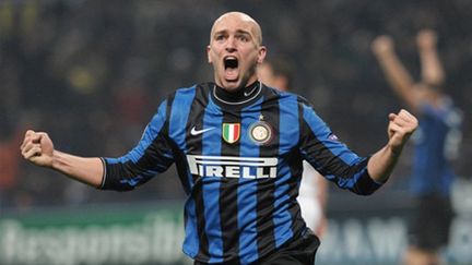 Esteban Cambiasso, le milieu de terrain de l'Inter (CARL DE SOUZA / AFP)