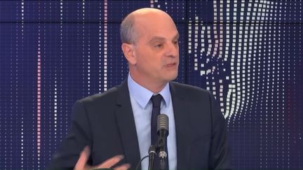 Jean-Michel Blanquer, ministre de l'Education nationale, était l'invité du "8h30 franceinfo", vendredi 25 septembre 2020. (FRANCEINFO / RADIOFRANCE)