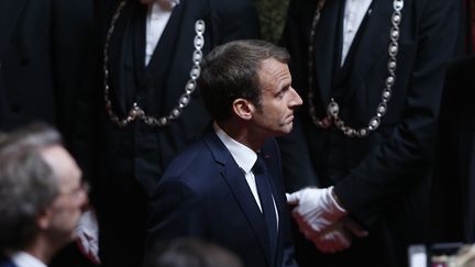 E. Macron : le discours vu de la salle