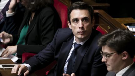 Le député LREM Jean-Baptiste Djebbari, lors d'une séance de questions d'actualité au gouvernement, à l'Assemblée nationale, le 31 octobre 2017. (VINCENT ISORE / MAXPPP)