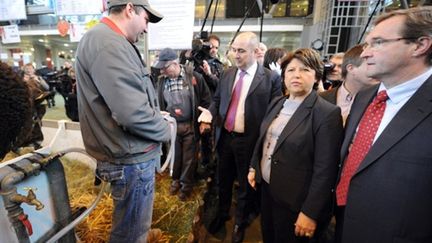 Martine Aubry, Première secrétaire du PS, au Salon de l'Agriculture, mercredi 23 février 2011 (AFP)