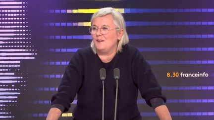 Marie Buisson, secrétaire générale de la fédération de l'éducation de la CGT, sur franceinfo le vendredi 20 décembre 2023. (FRANCEINFO / RADIOFRANCE)