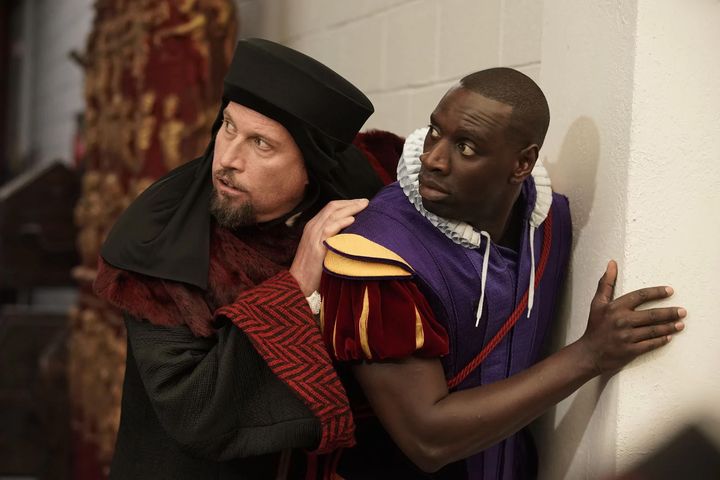 François Damiens et Omar Sy dans "Le Prince oublié" de Michel Hazanavicius. (Copyright Roger Arpajou)